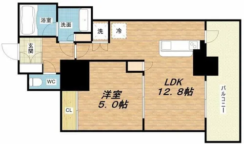 ローレルタワー御堂筋本町【3階】の間取り