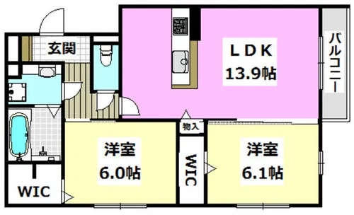 セジュール ド ソレイユ【2階】の間取り