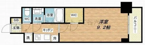 プレサンス江戸堀【7階】の間取り