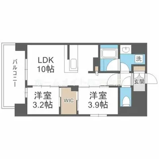 ソルレヴェンテ新梅田【2階】の間取り