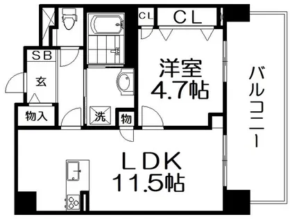 COLORE’ HIRAKATA【7階】の間取り