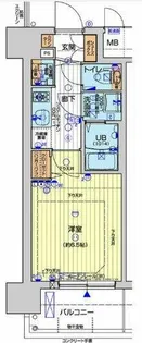 レオンコンフォート難波西Ⅱ【2階】の間取り