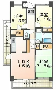 井吹西シティコート【4階】の間取り