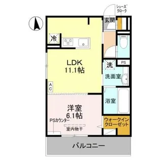 GRAMM竹田 B棟【3階】の間取り