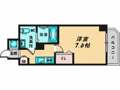 グランドロアール南巽【8階】の間取り