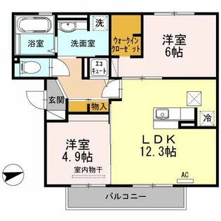 ブランシェメゾン【1階】の間取り