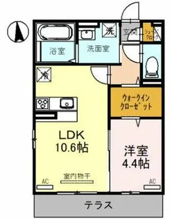 大阪府東大阪市柏田西1丁目【アパート】の間取り