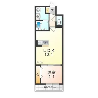 FREEDOM residence堺大小路【10階】の間取り