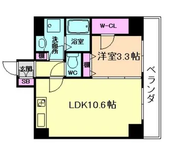 大阪府大阪市北区西天満3丁目【マンション】の間取り