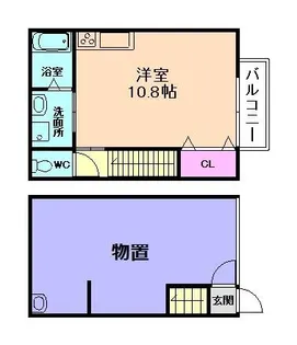 大阪府大阪市住之江区西住之江3丁目【アパート】の間取り