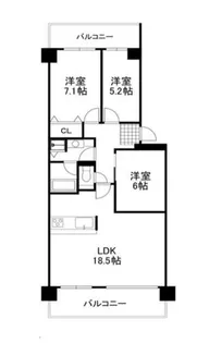 大阪府堺市中区深井清水町【マンション】の間取り