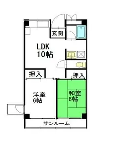 大阪府堺市北区北花田町2丁【マンション】の間取り