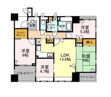 大阪府堺市堺区北瓦町1丁【マンション】の間取り