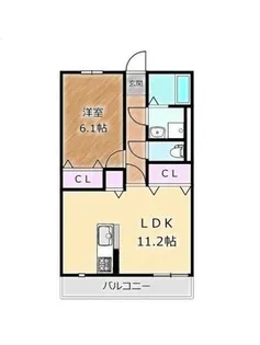 大阪府堺市東区日置荘西町3丁【アパート】の間取り