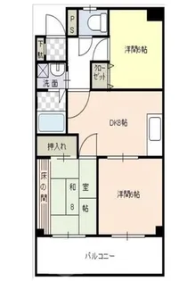 大阪府堺市北区常磐町3丁【マンション】の間取り