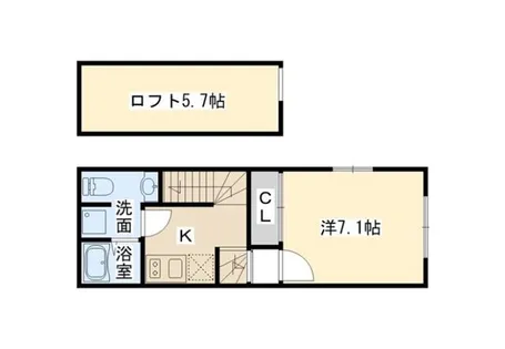 大阪府堺市堺区甲斐町西3丁【アパート】の間取り