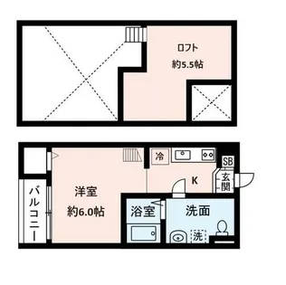 大阪府堺市堺区大仙中町【アパート】の間取り
