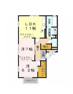 大阪府堺市北区北長尾町4丁【アパート】の間取り