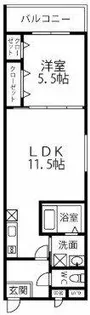ドリームフジ桜川【1階】の間取り