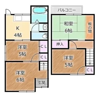 大阪府堺市堺区南安井町3丁【一戸建】の間取り