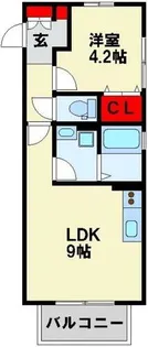 福岡県北九州市八幡西区中の原1丁目【アパート】の間取り