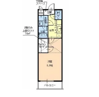 大阪府堺市西区浜寺諏訪森町西1丁【アパート】の間取り