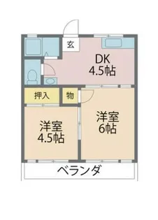 大阪府堺市西区鳳中町10丁【アパート】の間取り