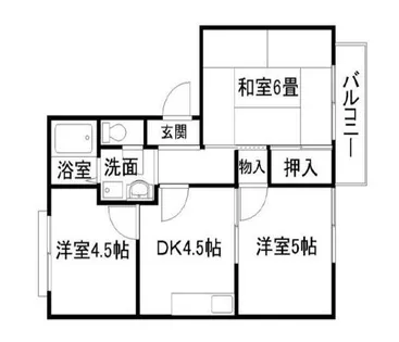 大阪府堺市北区北花田町4丁【アパート】の間取り