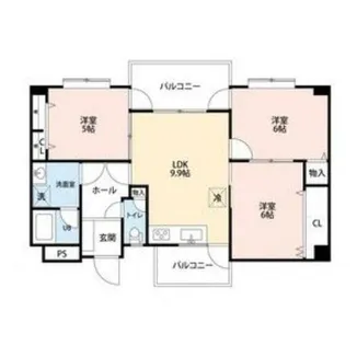 大阪府堺市北区百舌鳥本町1丁【マンション】の間取り