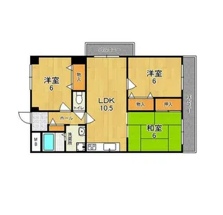 大阪府堺市西区下田町【マンション】の間取り