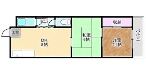 大阪府堺市北区北長尾町1丁【マンション】の間取り