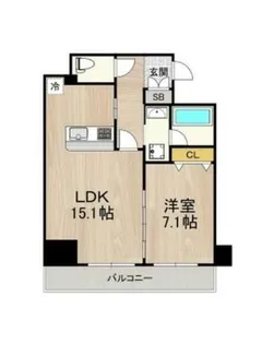 大阪府堺市堺区北花田口町2丁【マンション】の間取り