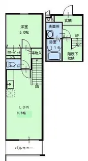 大阪府堺市堺区向陵中町1丁【アパート】の間取り