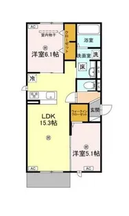 大阪府堺市堺区中安井町1丁【アパート】の間取り