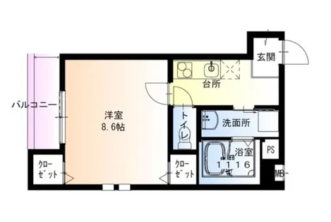 大阪府堺市西区浜寺石津町中1丁【アパート】の間取り