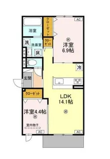 大阪府堺市西区鳳西町3丁【アパート】の間取り