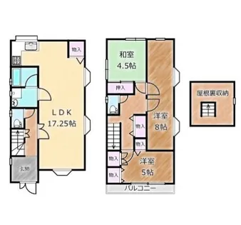 大阪府堺市北区常磐町2丁【一戸建】の間取り