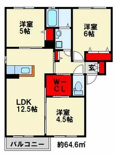 グリーンタウン B棟【2階】の間取り