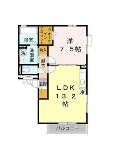 大阪府堺市堺区出島海岸通2丁【アパート】の間取り