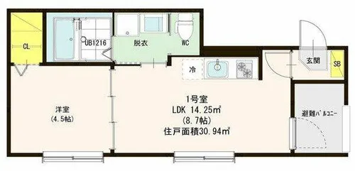 ハーモニーテラス中郷Ⅱ【3階】の間取り