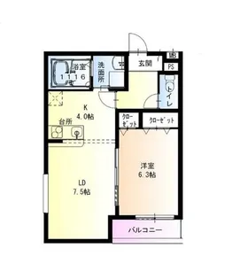 大阪府堺市堺区向陵中町5丁【アパート】の間取り