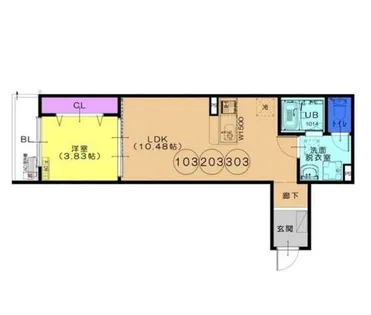 大阪府堺市北区常磐町2丁【アパート】の間取り