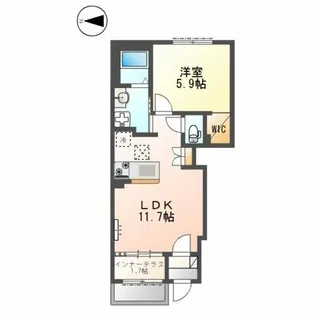 フェリーチェ関空【1階】の間取り