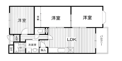 大阪府堺市西区浜寺元町3丁【マンション】の間取り