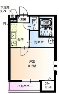 大阪府堺市北区百舌鳥赤畑町4丁【アパート】の間取り