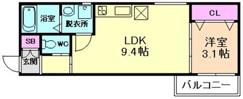 大阪府大阪市鶴見区今津北4丁目【アパート】の間取り