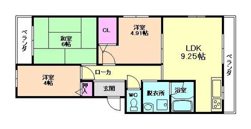 ファーストレジデンス平野【4階】の間取り