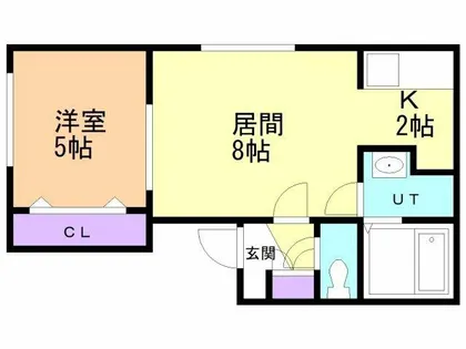 Fuga宮の森【103号室】の間取り