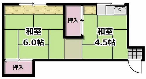 松月荘【2階】の間取り