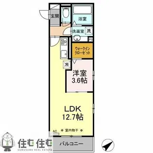 P・S・H【101号室】の間取り